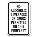 Signmission Safety Sign, 12 in Height, Aluminum, 18 in Length, Alcohol Free -No Alcoho A-1218 Alcohol Free -No Alcoho